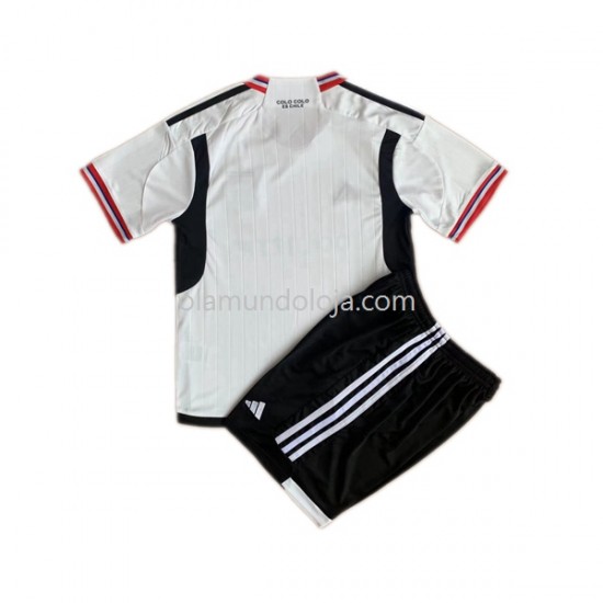 Camisola Colo-Colo Criança Equipamento Primeiro 2023 Manga Curta